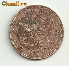 Moneda 5 bani 1882 Regatul Romaniei Carol I foto