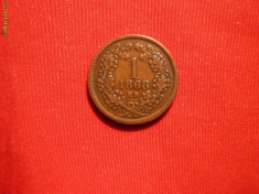 1 KR. 1868 ,UNGARIA ,bronz ,cal.F.Buna ,d=1,9cm. foto