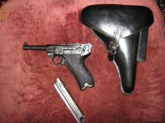 Pistol Luger P08 Parabellum cu toc de piele - replici perfecte foto