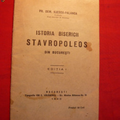 Dem Iliescu-Palanca -Ist. Bisericii Stavropoleos -1940