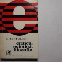 N.Tertulian CRITICA,ESTETICA,FILOZOFIE RF5/1