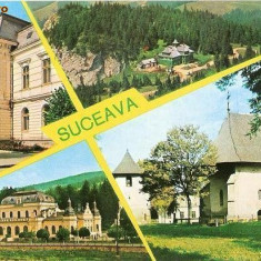 CP198-71 Suceava: Falticeni; Cabana ,,Raraul"; Vatra Dornei; Radauti -carte postala, necirculata -starea care se vede