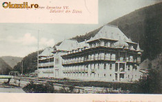 Ok-0822- Ro. Salut. Slanic Moldova, c.p. UPU necirc. apr. 1902: Hotel Racovitza foto