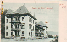 Ok-0821- Ro, Salut. Slanic Moldova, c.p. UPU necirc. apr.1902: Hotel Puff I. foto