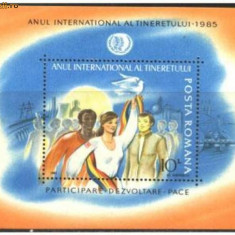 Romania 1985 - ANUL TINERETULUI, colita nestampilata, F162