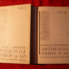 I.Pillat si Perpessicius - Antologia Poetilor -I Ed.1925 ,2vol.ilustratii Marcel Iancu