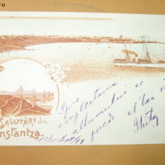 Carte Postala Litografie Salutari din Constanta