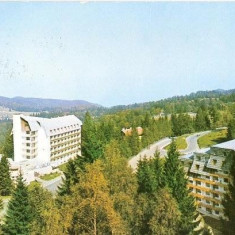 CP201-53 Poiana Brasov. Hotel ,,Soimul" -carte postala, circulata 1979 -starea care se vede