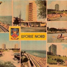 CP201-20 Eforie Nord (stema) -carte postala, circulata 1982 -starea care se vede