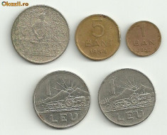 Moneda 50 bani 1955 1 leu 1966 foto