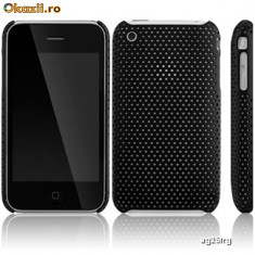 Husa spate Toc Perforat Apple iPhone 3G / 3GS NEGRU NOU ! foto