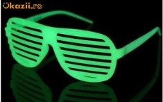 Ochelari shutter shade glow in the dark fosforescenti tip Kanye West foto