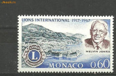 Monaco 1967 - LIONS INTERNATIONAL, timbru MNH, B15 foto