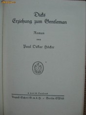 Paul Oskar Hocker - Dicks Erziehung zum Gentleman (in germana)