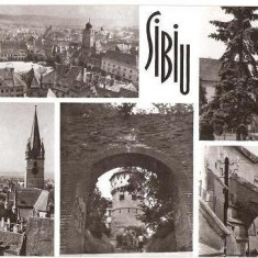 CP203-73 Sibiu -RPR -carte postala, circulata 1965 -starea care se vede