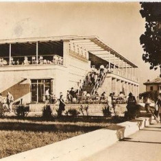 CP203-83 Restaurant in Eforie-Nord -sepia-carte postala, circulata 1966 -starea care se vede