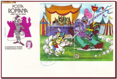 +++ Romania 1985 - FDC Disney colita Yankeu la Curtea Regelui Arthur foto