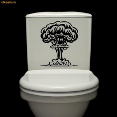 sticker wc, decoratiuni vas toaleta, sticker baie, cadou amuzant, sticker decorativ foto