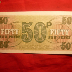 Bancnota 50 Penny Armata Britanica , cal.NC