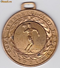 Medalie-CUPA TINERETULUI DE LA SATE 1971 HANDBAL locul III foto