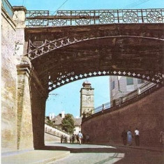 CP204-60 Aspect din vechiul Sibiu (pod) -RPR -carte postala, circulata 1963 -starea care se vede