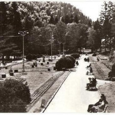 CP204-14 Slanic-Moldova. Vedere din parc -carte postala, circulata 1970 -starea care se vede