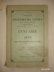 SOCIETE DES INGENIEURS CIVILS DE FRANCE {1934}