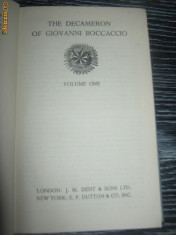 Carte &amp;quot;The Decameron&amp;quot; vol 1 si 2- G. Boccaccio- in lb engleza foto