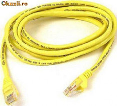 Cablu de retea UTP CAT5 patch cable Galben Network Cable Ethernet CAT5E Yellow foto