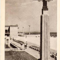 CP205-37 Mamaia -Plaja -RPR -carte postala, circulata 1955 -starea care se vede