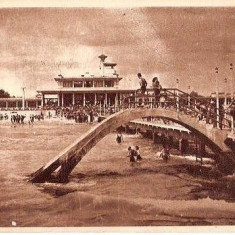 CP205-03 Mamaia -Plaja -RPR -carte postala, circulata 1950 -starea care se vede