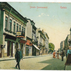 2291 - GALATI, street stores, Romania - old postcard - used - 1907