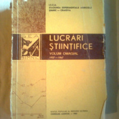 LUCRARI STIINTIFICE~ (1957-1967)~STATIUNEA EXPERIMENTALA AGRICOLA SIMNIC-CRAIOVA