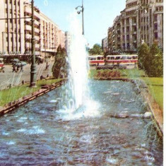 CP207-89 Bucuresti -Vedere din Piata Garii de Nord -RPR -scrisa -carte postala necirculata -starea care se vede