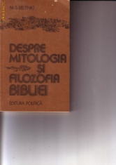 M.S. Belenki - Despre mitologia si filosofia Bibliei foto