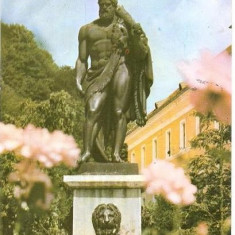 CP208-22 Baile Herculane -Statuia lui Hercules -carte postala circulata 1984 -starea care se vede