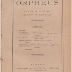 ORPHEUS - revista pentru cultura clasica (an I, nr.1 din decembrie 1924)