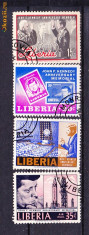 Timbre Liberia 1966 Memorialul Kennedy foto