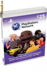 PLAYSTATION NETWORK PSN CARD INSTANT CODE UK 25 lire GBP foto