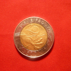 500 Lire 1998 Italia ,Comem.FAO ,bimetal ,cal.F.Buna