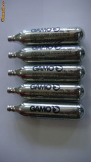Butelii CO2 12 g 5 buc pentru pusca, pistol si revolver aer comprimat si airsoft foto