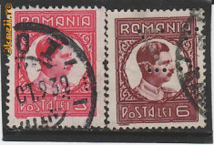 TIMBRE ROMANIA Perforat 3L si 6LCarol II uzuale RO95 foto