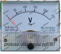 Voltmetru analogic de panou, 300V, curent continuu - 111530 foto