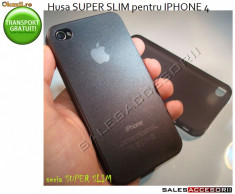 OFERTA! HUSA BLACK SUPER SLIM 0.2 mm IPHONE 4 - TRANSPORT GRATUIT! foto