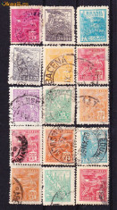 Timbre BRAZILIA 1920-41 - Lot de 15 v st. foto