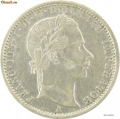 1/4 Florin 1859 Franz Josef - foarte frumos - argint foto