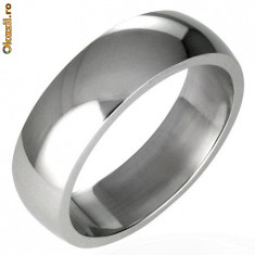 Stainless Steel/ Inox Weading Ring - Marime US 10 foto