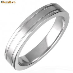 Stainless Steel/ Inox Band Ring - Marime US 6 foto