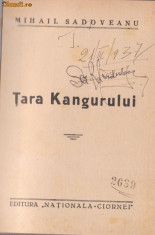 M.Sadoveanu / Tara Kangurului (editia I, interbelica,cu ilustratii) foto