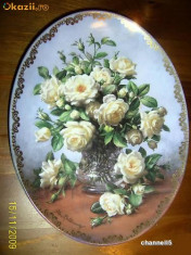 Farfurie decorativa Royal Worcester ~~ROSE PLATE~~ foto